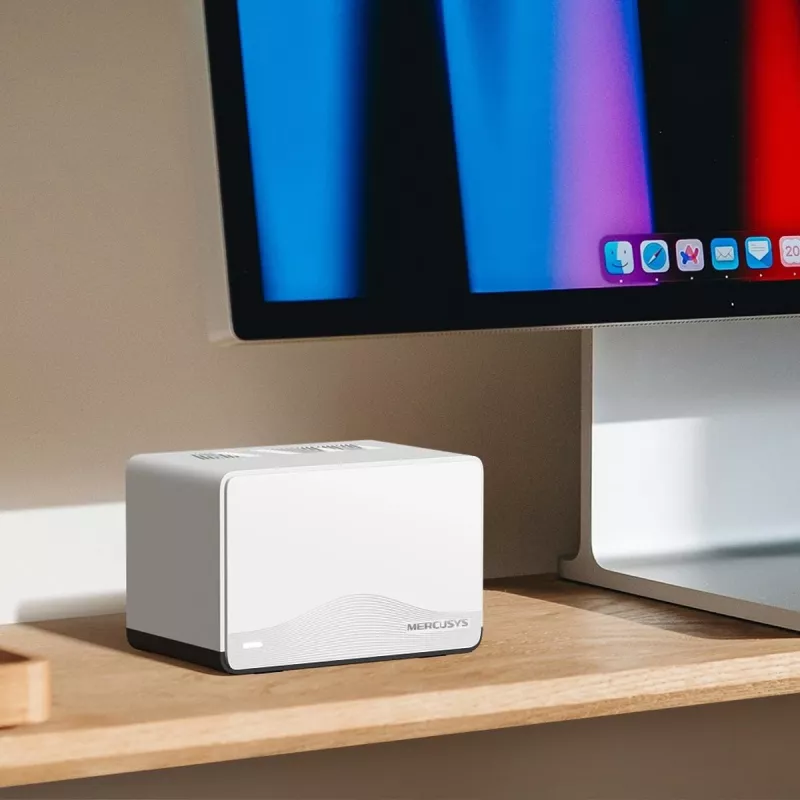 Mesh systém MERCUSYS Halo H27BE dvojpásmový Wi‑Fi 6, balenie 2 ks, 3x LAN, 3568 Mbit/s, interné antény, biela