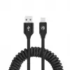 Dátový kábel USB na Lightning Tellur Extendable 3A, 1,8 m, čierny