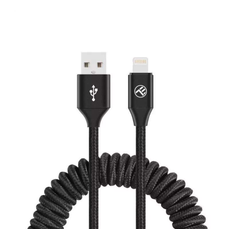 Dátový kábel USB na Lightning Tellur Extendable 3A, 1,8 m, čierny