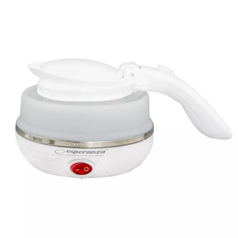 Elektrická kanvica ESPERANZA EKK023 — 0,5 l, 750 W, biela, nerezová oceľ a plast