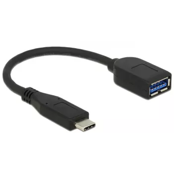 USB kábel DeLOCK USB 3.1 Gen 2 Type-C/Type-A 0,1 m čierny