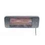 Kremenný elektrický žiarič SUNRED LUG-2000W — 2000 W, kremenný sklenený prvok, pre vonkajšie prostredie, nástenná montáž, IP24, čierna