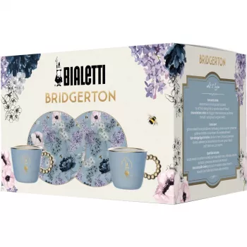 Bialetti Bridgerton na espresso 2 ks x 80 ml modrá