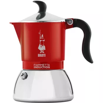 Kávovar na sporák BIALETTI FIAMMETTA 2TZ indukcia červený, moka kanvica na 2 šálky