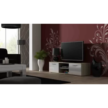 Cama TV stojan SOHO 140 sonoma dub/biela lesklá
