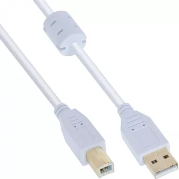 Microconnect USBAB2WF USB kábel USB 2.0 2 m USB A USB B biely