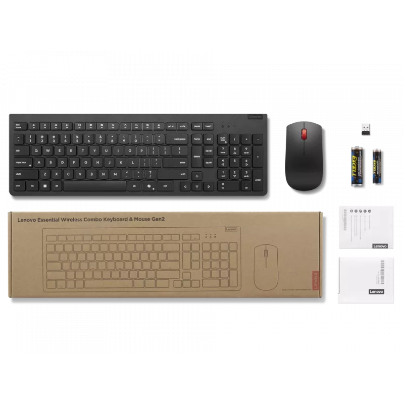 Lenovo klávesnica a myš bezdrôtové čierna