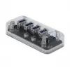 USB hub DeLOCK 64087 transparentný