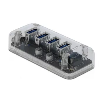 USB hub DeLOCK 64087 transparentný