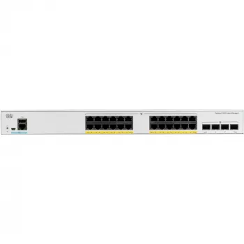 Cisco - Catalyst 1000-24P-4G-L - switch - managed - 24 x 10/100/1000 (PoE+) + 4 x Gigabit SFP (Uplink) rackmontovateľný PoE+ (195 W)