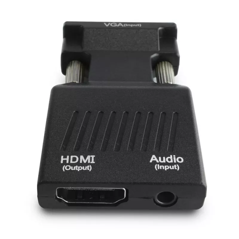 SAVIO CL-145 konvertor VGA na HDMI, audio, Full HD, čierna