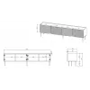 4D TV skrinka ONDA 200x40x35-54 čierna (stojaca alebo na stenu)