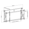 TV videostena držiak MACLEAN MC-845 VESA 600x400mm držiak pre displeje