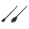 Digitus ASSMANN - HDMI kábel s Ethernet - 19 pin micro HDMI Type D samec na HDMI samec - 1 m - trojitá izolácia - čierny (AK-330115-010-S)