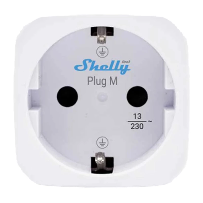 Shelly Plug PM Gen3 Matter 13A inteligentná zásuvka, biela