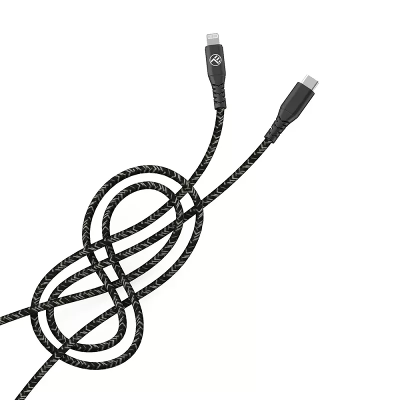 Dátový kábel Tellur Type-C na Lightning 3A PD60W 1m – čierny