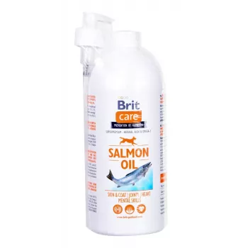 Výživový olej Brit Care BRIT 1000 ml – doplnok pre kožu a srsť pre psov a mačky, 1 l fľaša