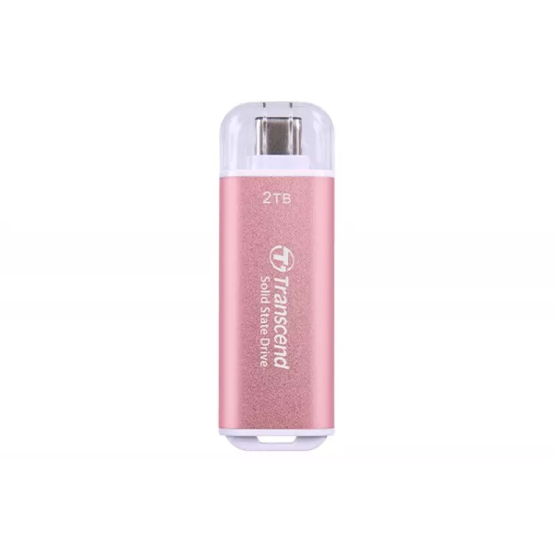 Transcend ESD300P 2 TB prenosný SSD, USB-C 10 Gb/s, ružový, TS2TESD300P