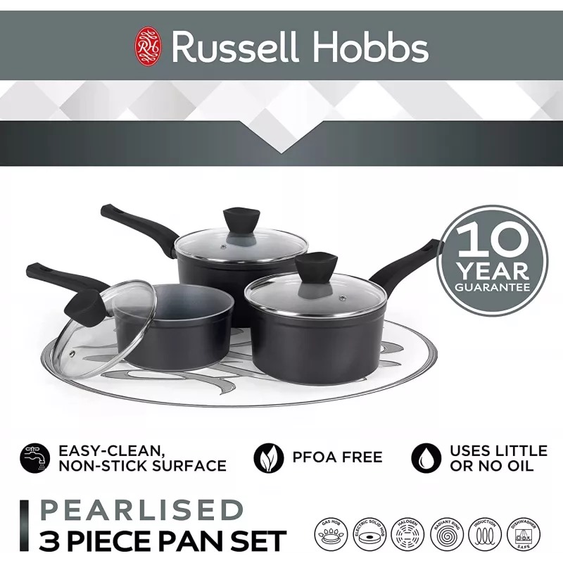 Sada hrncov Russell Hobbs RH01706EU, 3-dielna, perleťový finiš
