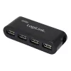 HUB USB 2.0 4-portový s napájacím zdrojom, čierny