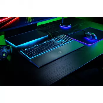 Herná klávesnica Razer Ornata V3 X Full-Size USB, membránové spínače, RGB LED podsvietenie, podložka na zápästie, 1000 Hz obnovovacia frekvencia, čierna