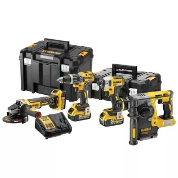 Sada náradia DeWalt DCK422P3T-QW akumulátorová kombinovaná sada 18V 5Ah (3 akumulátory), vŕtačka-skrutkovač DCD796, vŕtacie kladivo, 4 cm drevo, 1,3 cm oceľ