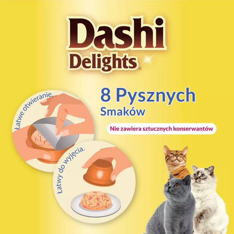 INABA Dashi Delights kura so syrom v bujóne – maškrty pre mačky – 70 g