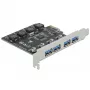 Delock PCI Express x1 karta na 4 x externý USB Type-A port SuperSpeed USB