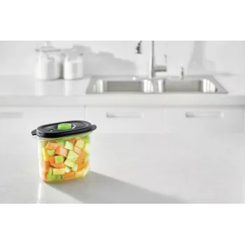 Nádoba na potraviny FoodSaver FFC023X 1,8 l oválna Tritan, čierna transparentná, vákuová pumpa, umývateľná v umývačke