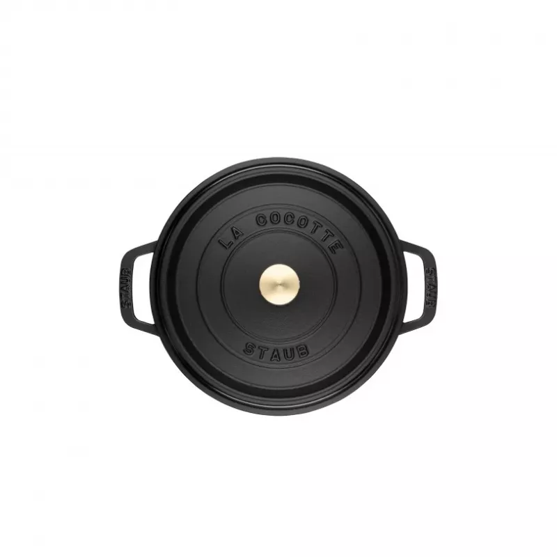 Staub La Cocotte 20cm okrúhly, čierny, liatina (40509-487-0)