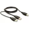 USB kábel DeLOCK USB-B/USB-A kábel 1 m čierny