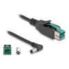 DeLOCK PoweredUSB kábel konektor samec 12 V na DC 5,5 x 2,5 mm konektor samec zahnutý 1 m