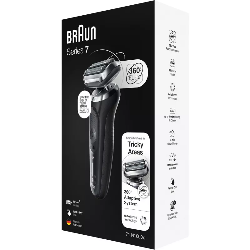 Braun Series 7 71-N1000s fóliový holiaci strojček čierny