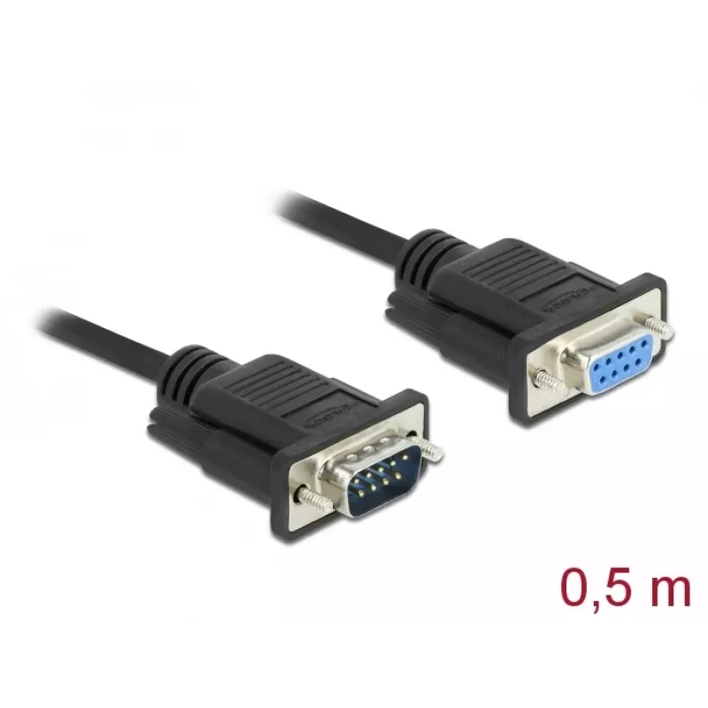 Sériový kábel DeLOCK 86613 čierny 0,5 m RS-232