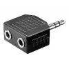 Goobay | AUX adaptér k slúchadlám; 3,5 mm jack 1-na-2