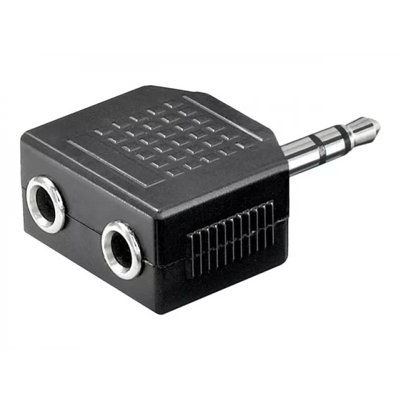 Goobay | AUX adaptér k slúchadlám; 3,5 mm jack 1-na-2