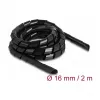 DeLOCK špirálová hadica flexibilná 2 m x 16 mm čierna polyetylén
