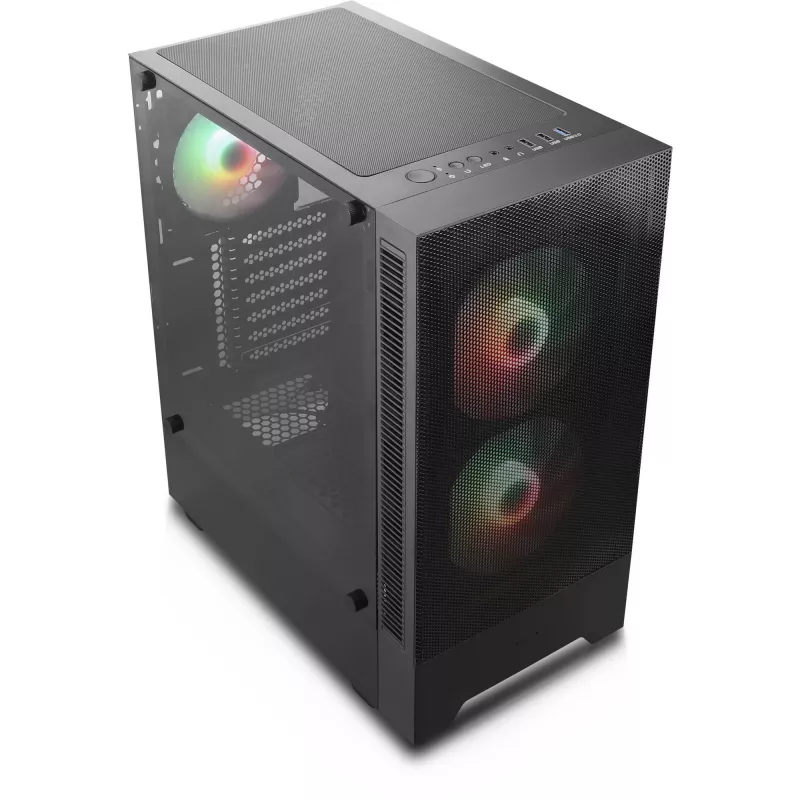 Sada PC skrine Silentware Flow 100 ARGB MESH — 2×140 mm predná, 1×120 mm zadná