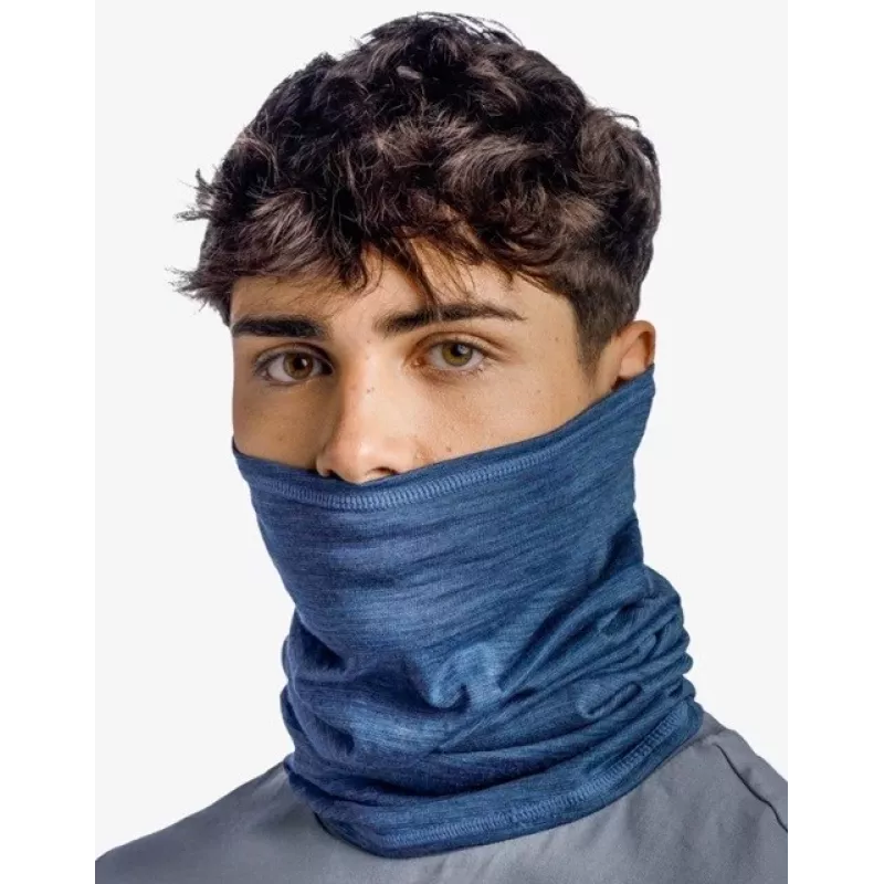 Buff ľahký multifunkčný šál z merino vlny modrý