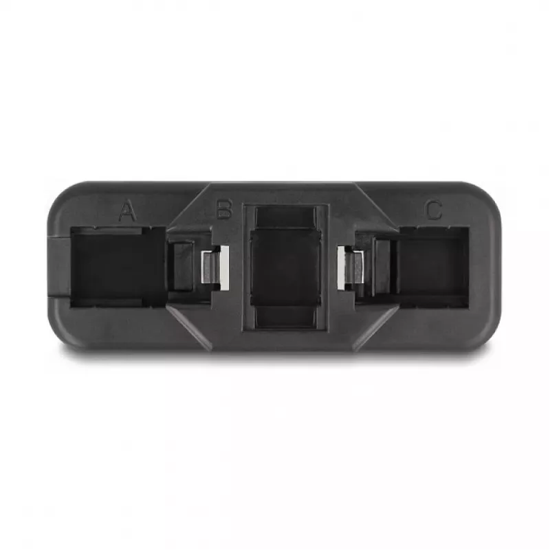DeLOCK Keystone LSA sada RJ45 RJ11 Cat.6 čierna držiak so sponou