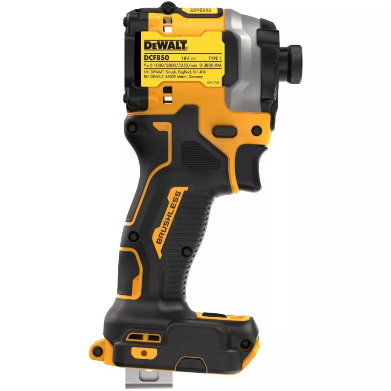 Rázový uťahovač DeWALT DCF850NT, 3250 ot/min, 1/4 palca skľučovadlo, 900 g