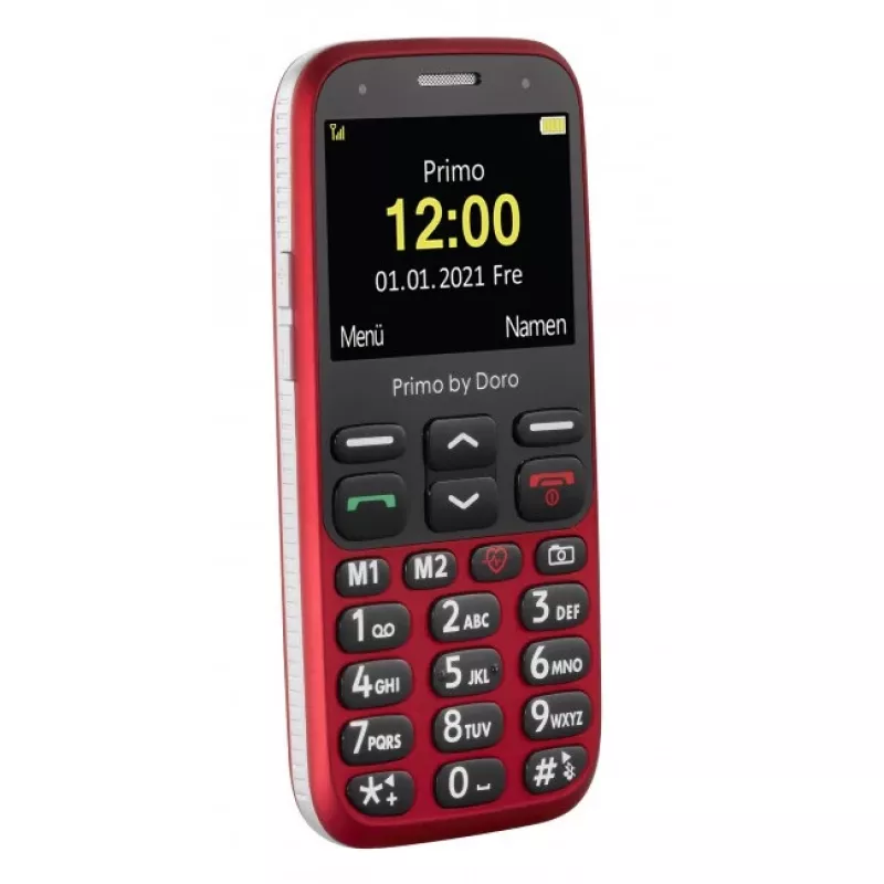 Doro Primo 368 mobilný telefón, 2,3 palca, 3 MP, 1000 mAh, červený