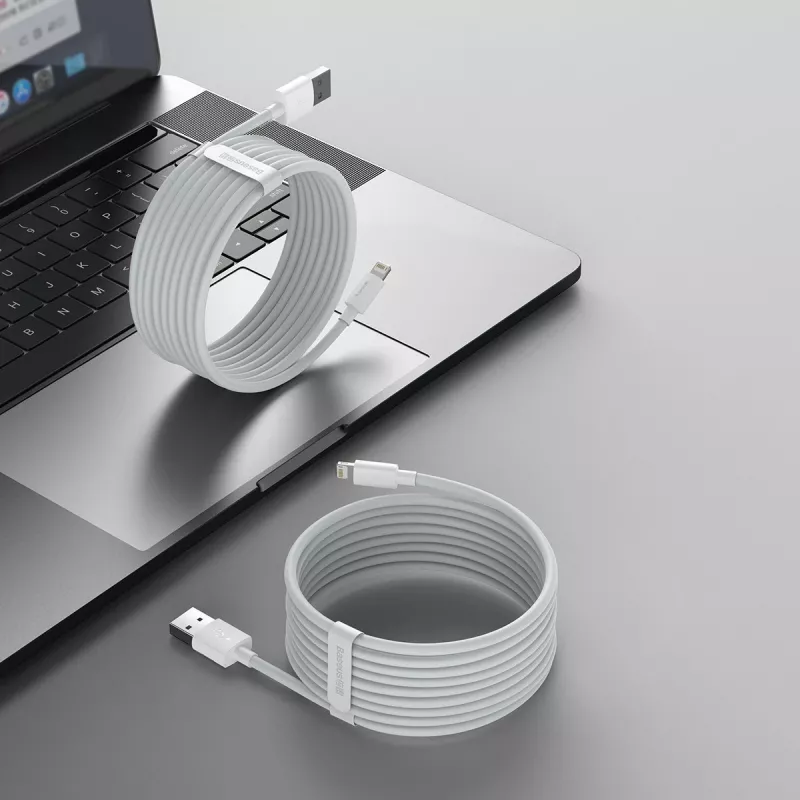 Baseus TZCALZJ-02 kábel k telefónu biely 1,5 m USB A Lightning