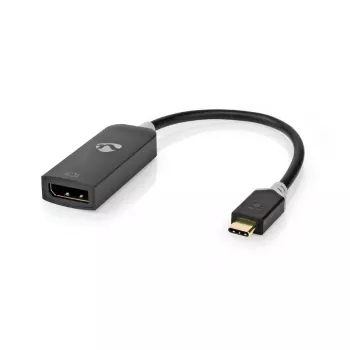 Nedis USB adaptér USB 3.2 Gen1 - USB-C™ konektor samec, DisplayPort konektor samica, 0,20 m, okrúhly, pozlátený, PVC, sivý