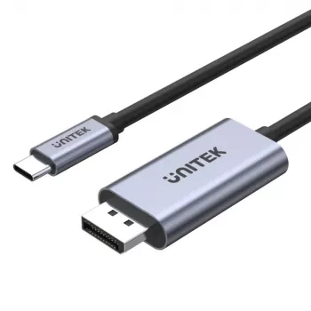UNITEK V1409A kábel adaptér USB-C DisplayPort čierny, sivý