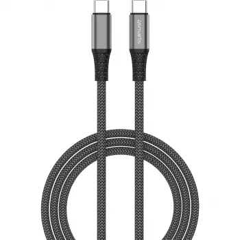 4smarts PremiumCord – USB kábel – USB-C (M) na USB-C (M) – USB 2.0 – 20 V – 5 A – 1,5 m – USB napájanie (100 W) – čierny