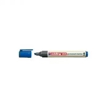 Permanentný marker Edding 22 EcoLine klinový hrot modrá