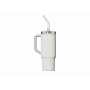 Termo slamkový pohár Xiaomi Straw Mug White 1 L — nerezový vnútorný priestor, nepretekajúci, 240×132×97 mm