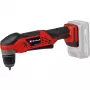 Einhell TE-AD 18 Li Solo akumulátorová uhlová vŕtačka, Power X-Change, 18 V, 45 Nm, bez akumulátora a nabíjačky, červeno-čierna