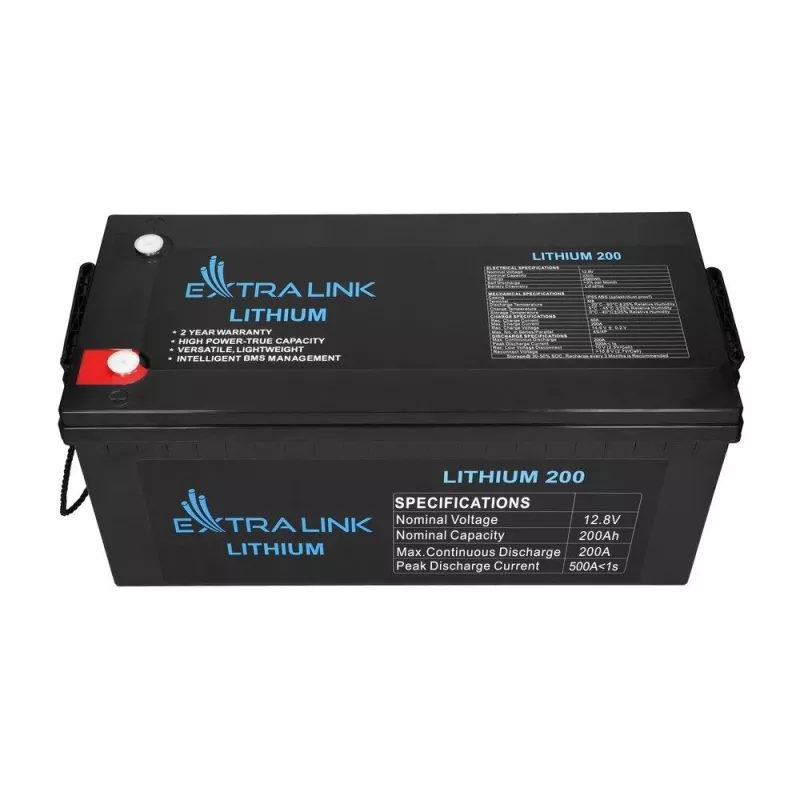 Extralink EX.30479 priemyselná nabíjateľná lítium-železo-fosfátová batéria (LiFePO4), 12,8 V, 200 Ah